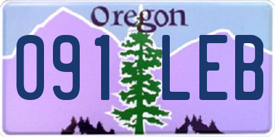 OR license plate 091LEB