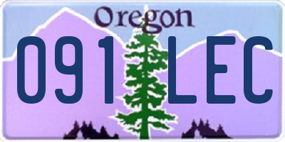 OR license plate 091LEC