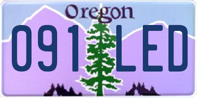 OR license plate 091LED