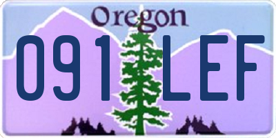 OR license plate 091LEF