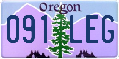 OR license plate 091LEG
