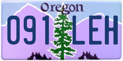 OR license plate 091LEH