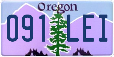 OR license plate 091LEI