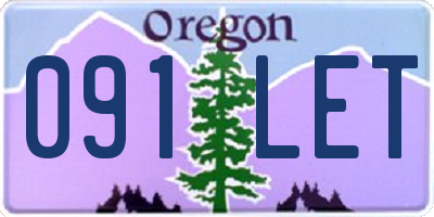 OR license plate 091LET