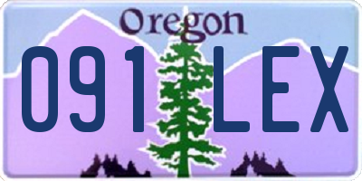 OR license plate 091LEX