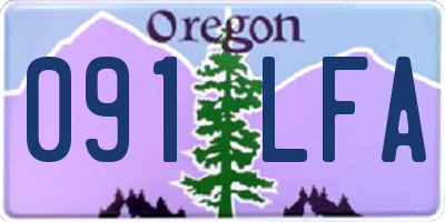 OR license plate 091LFA