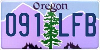 OR license plate 091LFB