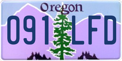OR license plate 091LFD