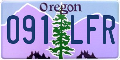OR license plate 091LFR
