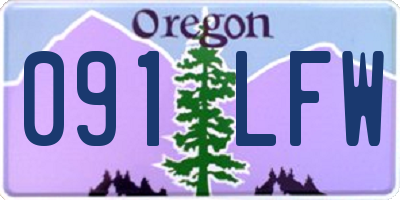 OR license plate 091LFW