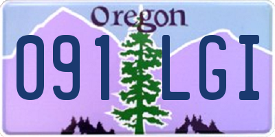 OR license plate 091LGI
