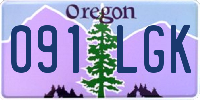 OR license plate 091LGK