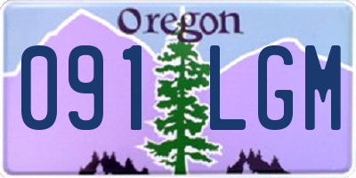 OR license plate 091LGM