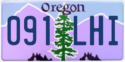 OR license plate 091LHI