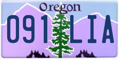 OR license plate 091LIA