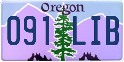 OR license plate 091LIB