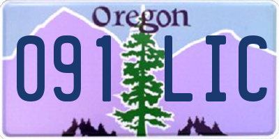 OR license plate 091LIC