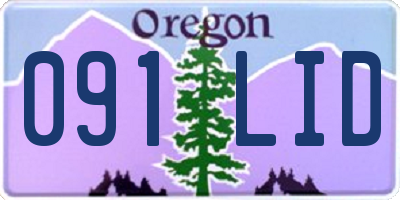 OR license plate 091LID