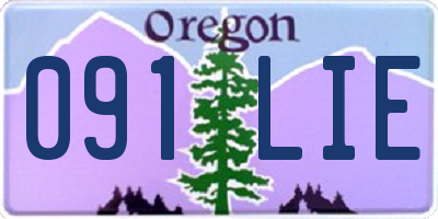 OR license plate 091LIE