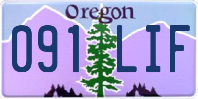 OR license plate 091LIF