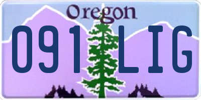 OR license plate 091LIG
