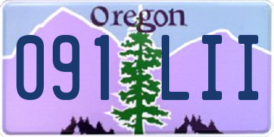 OR license plate 091LII