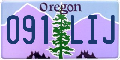 OR license plate 091LIJ