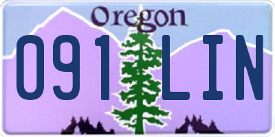 OR license plate 091LIN