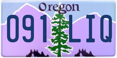 OR license plate 091LIQ