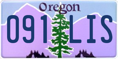 OR license plate 091LIS