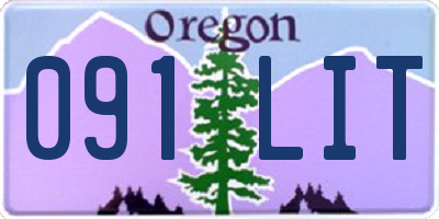 OR license plate 091LIT