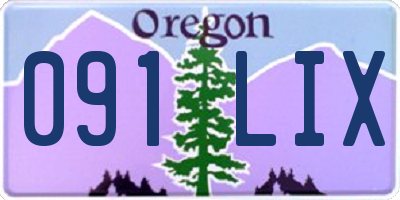 OR license plate 091LIX