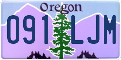 OR license plate 091LJM