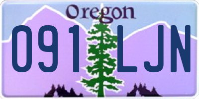 OR license plate 091LJN