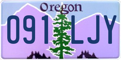 OR license plate 091LJY
