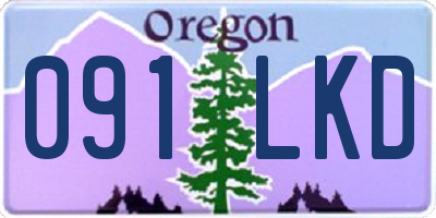 OR license plate 091LKD