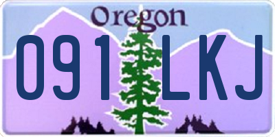 OR license plate 091LKJ