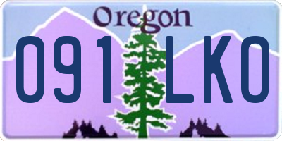 OR license plate 091LKO