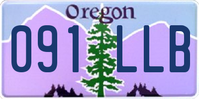 OR license plate 091LLB