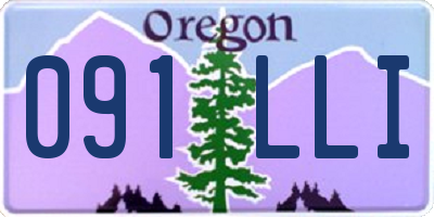 OR license plate 091LLI