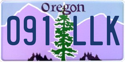 OR license plate 091LLK