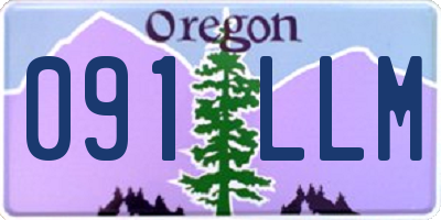 OR license plate 091LLM