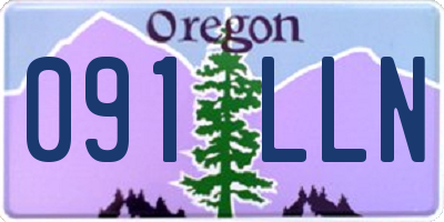 OR license plate 091LLN