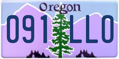 OR license plate 091LLO