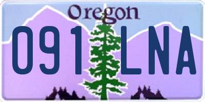 OR license plate 091LNA