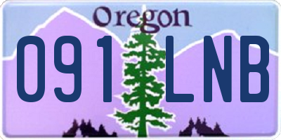 OR license plate 091LNB
