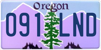 OR license plate 091LND