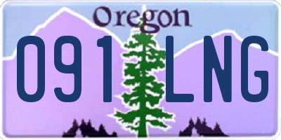 OR license plate 091LNG