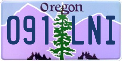 OR license plate 091LNI