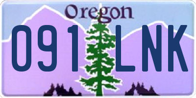 OR license plate 091LNK
